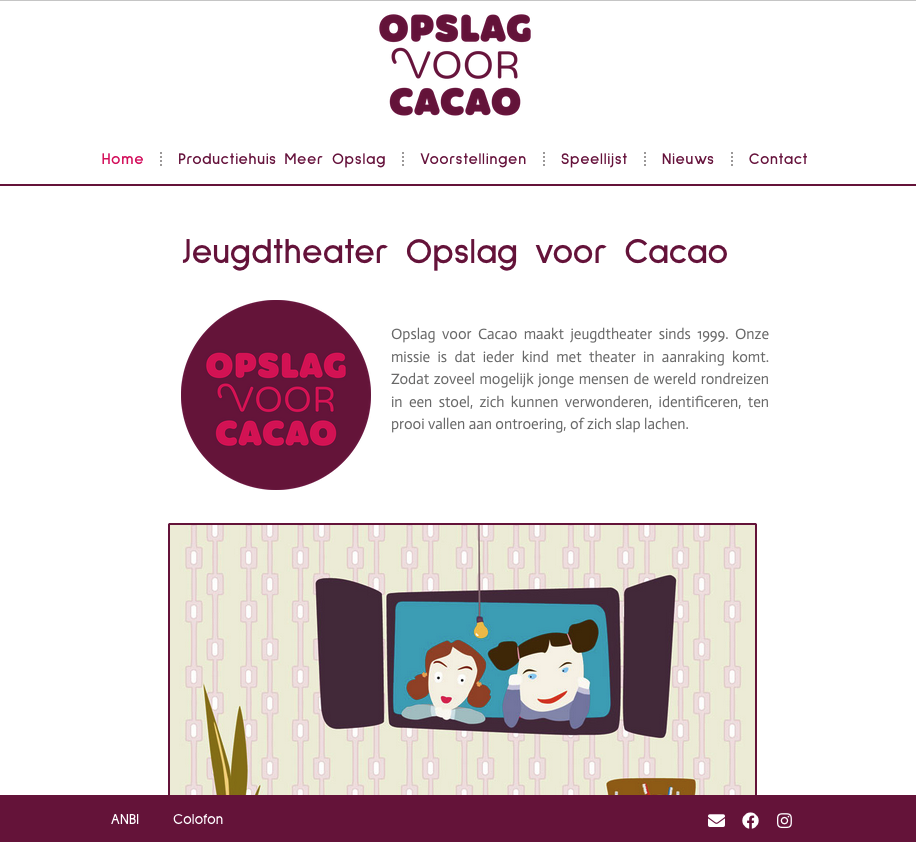 Website Opslag voor Cacao
